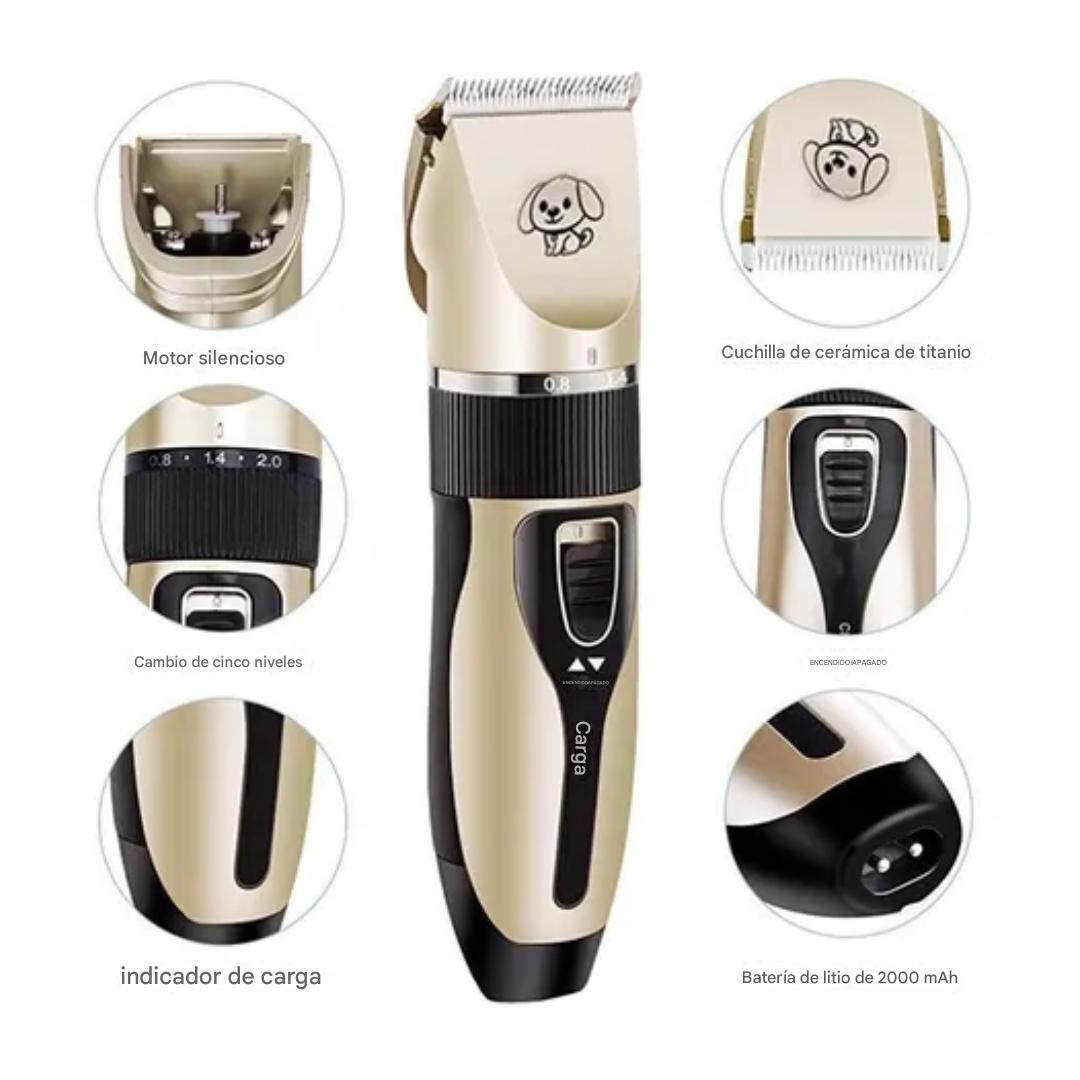 MÁQUINA CORTADORA DE PELO PARA MASCOTAS – KIT PROFESIONAL DE ASEO