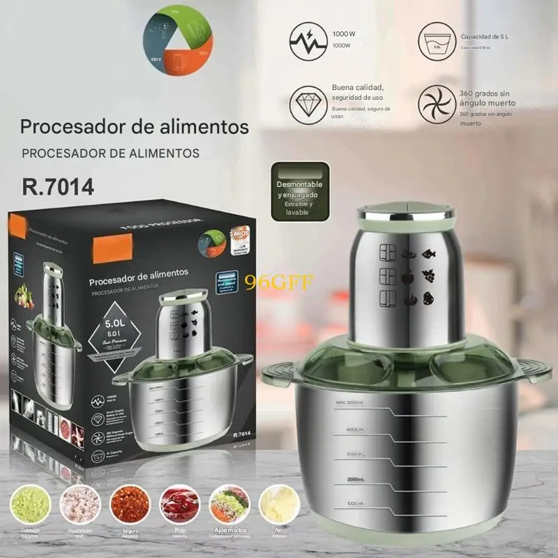 Procesador de Alimentos Eléctrico Food Processor 5L