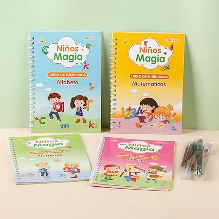 Kit De 4 Libros Magicos Caligrafia