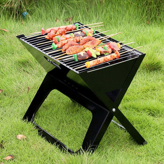 Parrilla Portátil Tipo X de Acero Inoxidable