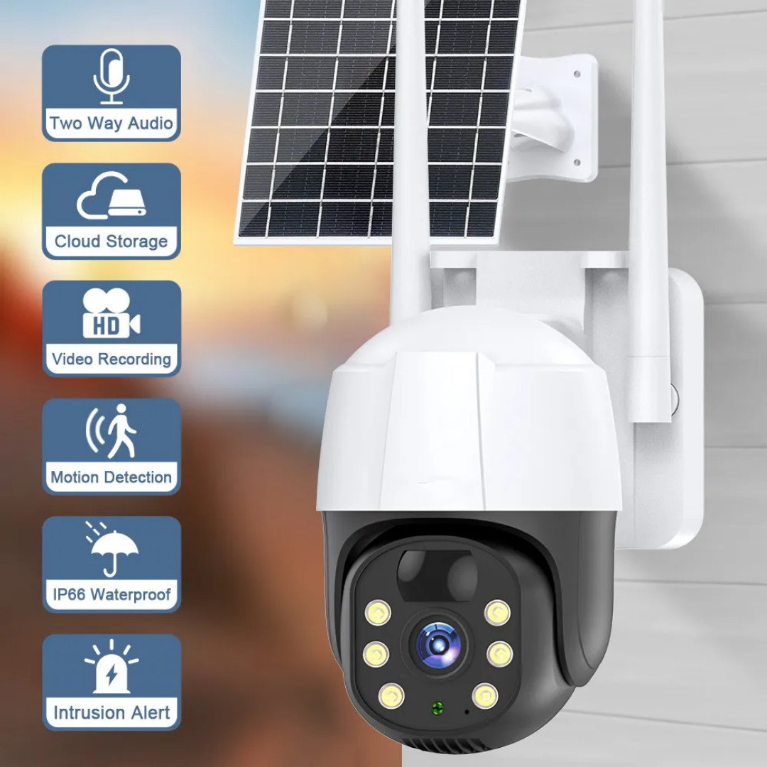 Cámara de Seguridad Inalámbrica con Panel Solar