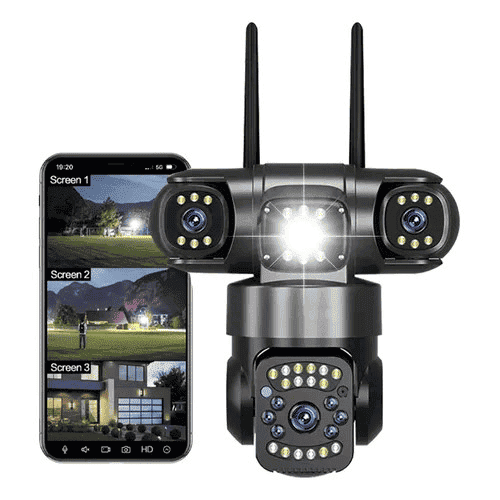 Cámara de Seguridad Inteligente Triple-Lente