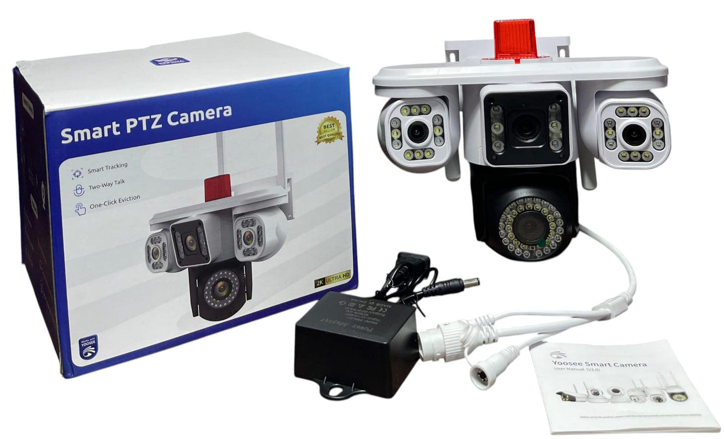 Cámara Triple Lente – Seguridad Total Inalámbrica