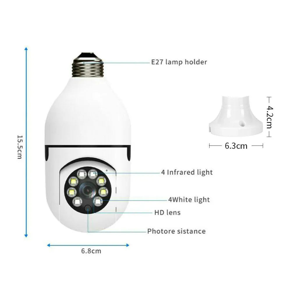 Foco Camara Inteligente Wifi 360°