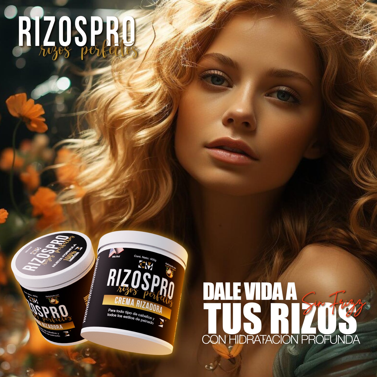 Rizos Definidos y Duraderos con Rizos Pro by Dr. USA