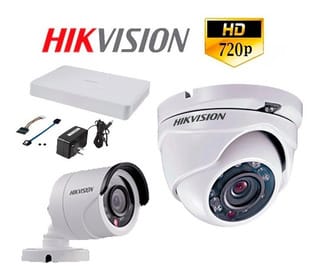 Kit de 2 cámaras de seguridad resolución HD HIKVISION